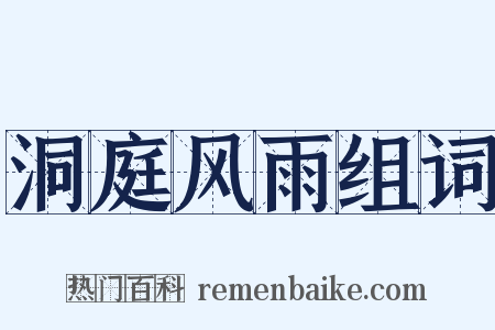 洞庭风雨组词是什么意思的图片